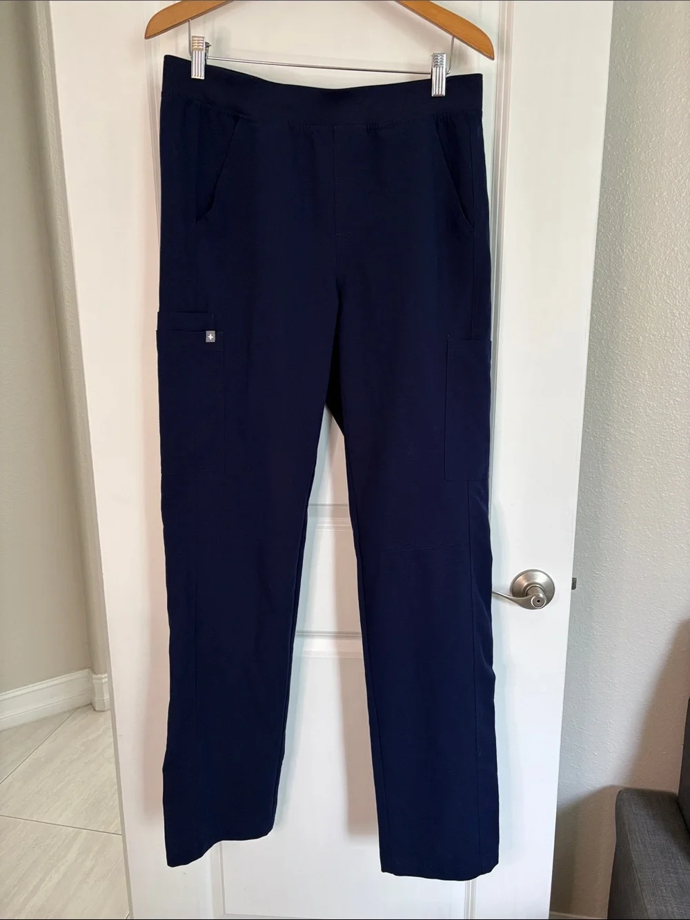 Figs Axim Straight Leg Scrub Pants Navy Blue T2001 Size L/T